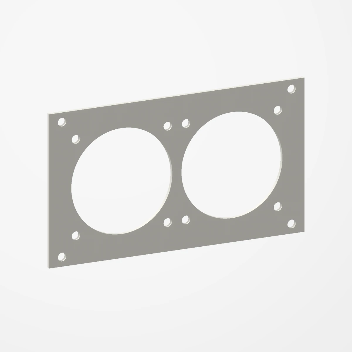 Plate for two 60 mm fans on a 140 mm mount: Plate
