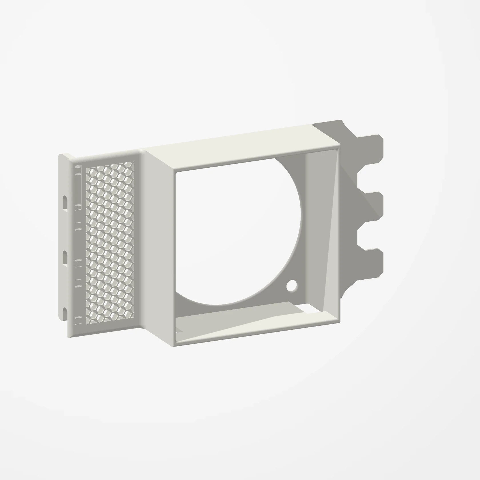 High-Profile 60 mm PCIe Fan Mount: Assembled mount