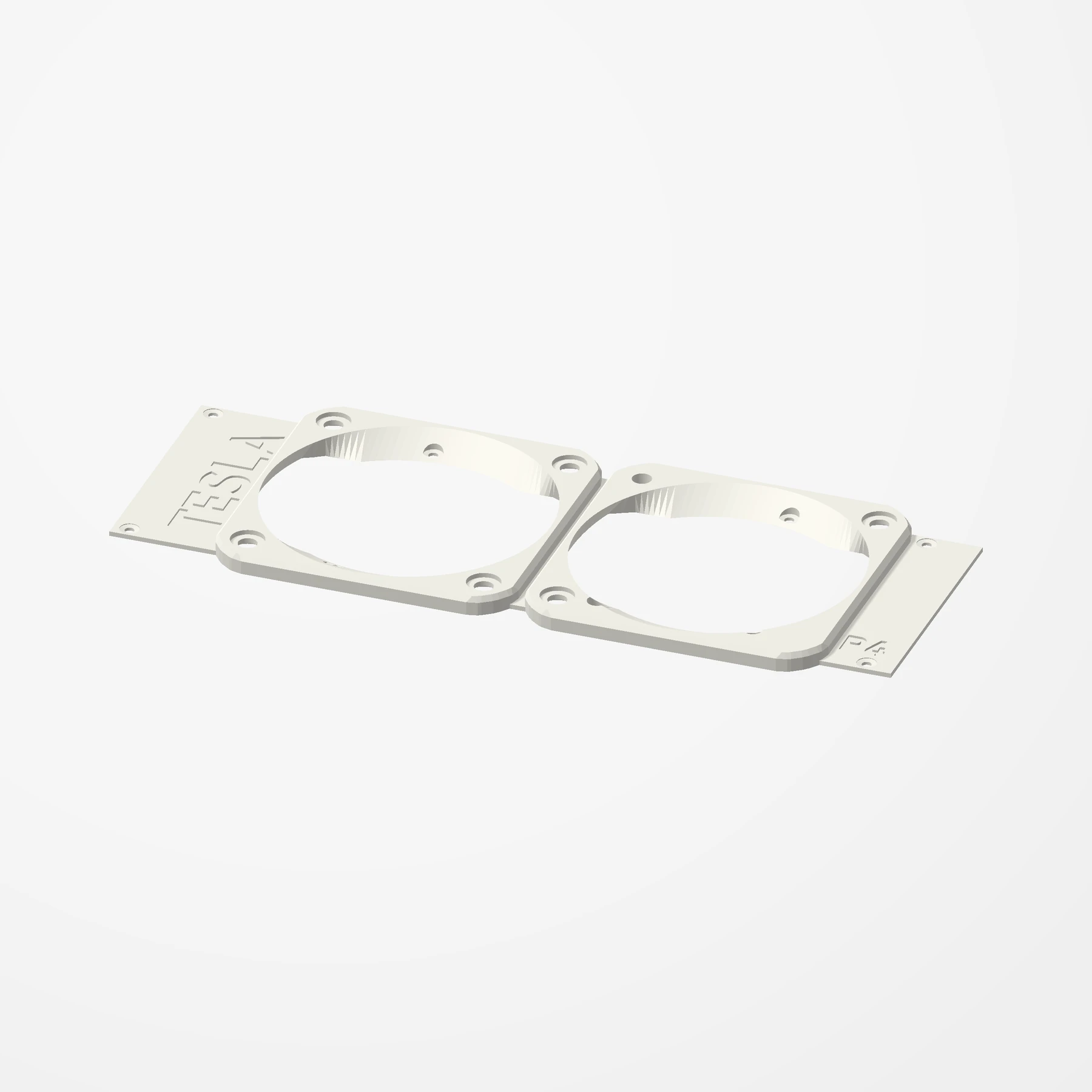 Nvidia Tesla P4 Dual 60 mm Fan Shroud: Shroud